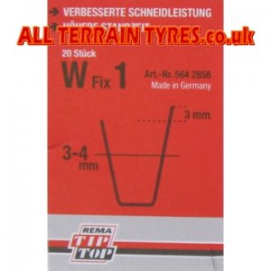 W1 Tip-Top Tyre Regrooving Blades 3-4mm Wide 7mm Deep (20)